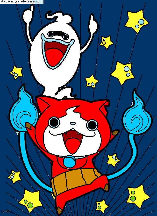 Whisper et Jibanyan par un invité