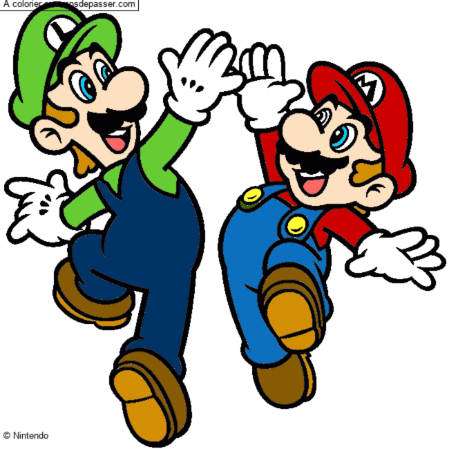 Coloriage Mario et Luigi par un invité