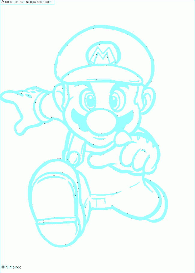 Coloriage Mario