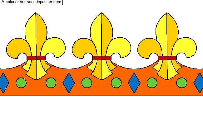 Dessin colorié : Coloriage Couronne des rois par un invité - Sans Dépasser