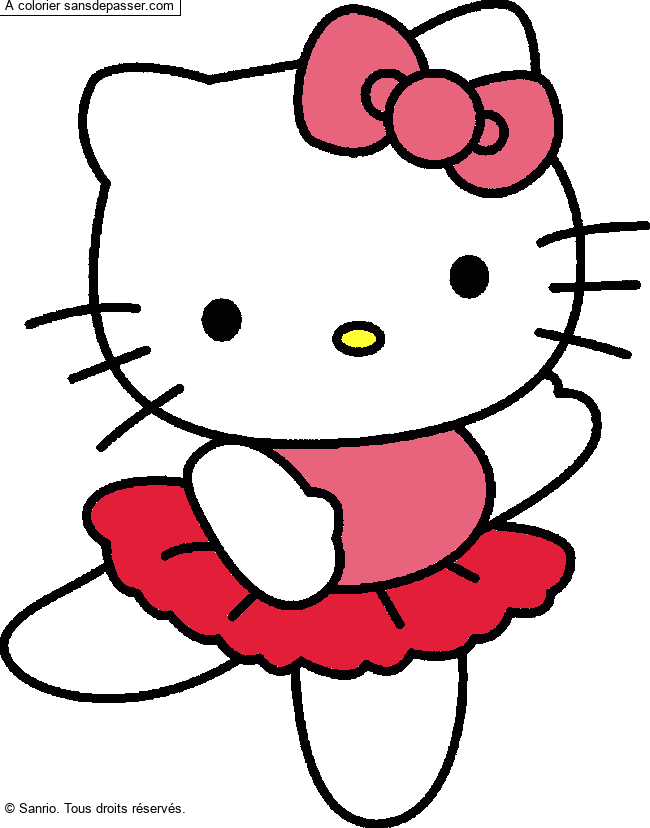 Coloriage Hello Kitty danse