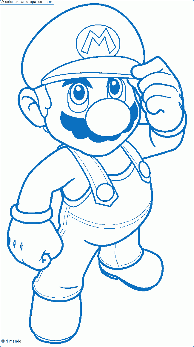 Coloriage Mario