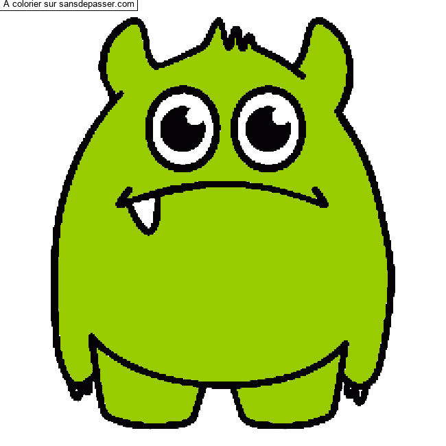 Coloriage Petit monstre gentil