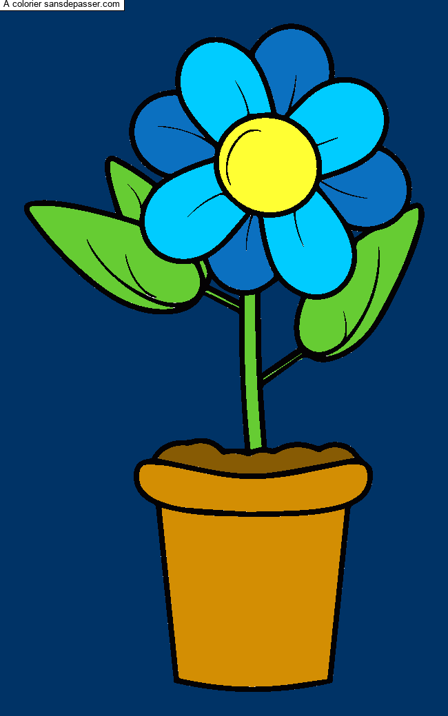 Coloriage Pot de fleur