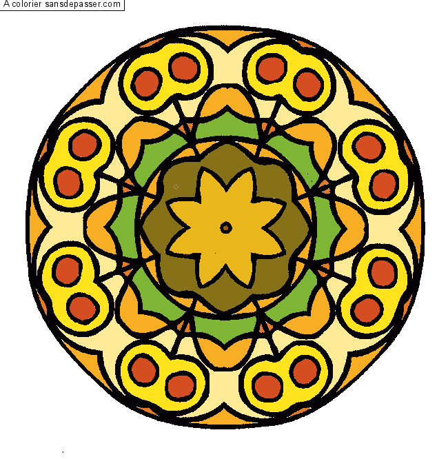 Coloriage Mandala Fleur