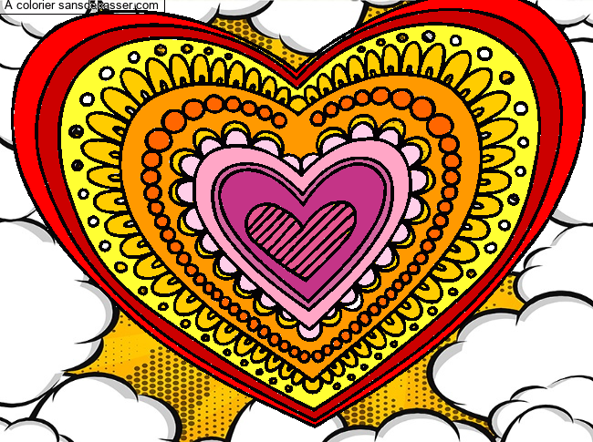 Coloriage Coeur Mandala