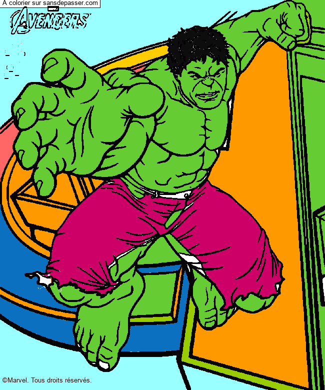 Coloriage Hulk Avengers par un invité