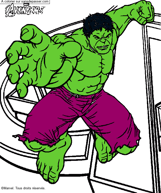 Coloriage Hulk Avengers par un invité