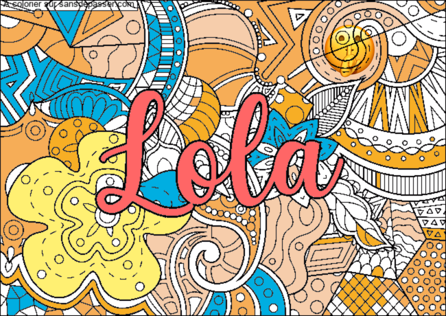 Coloriage Coloriage pr&eacute;nom - Lola par un invité