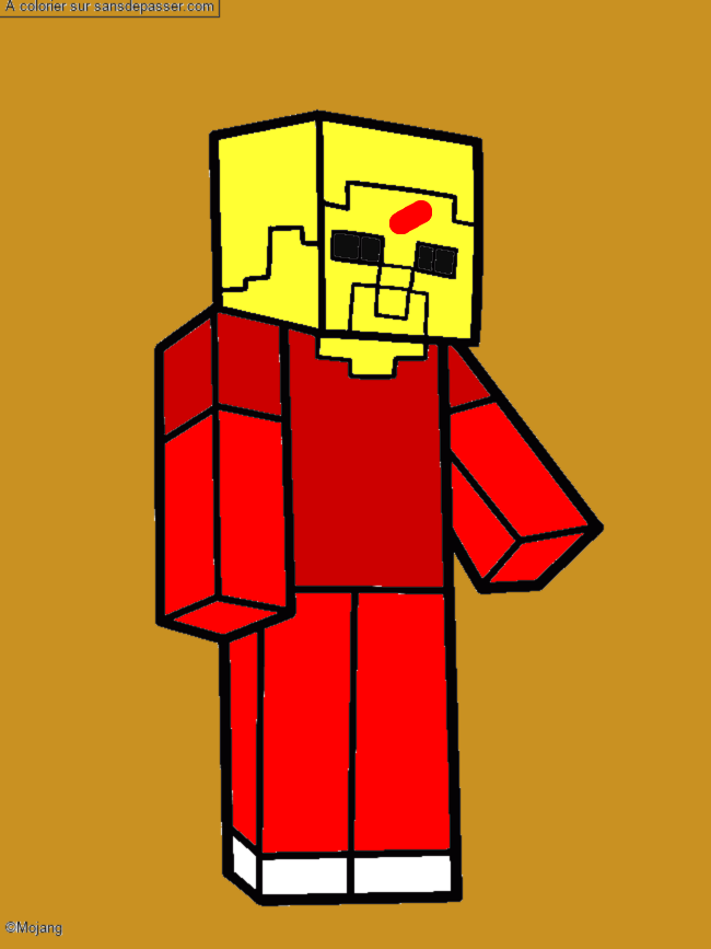 Coloriage Steve Minecraft