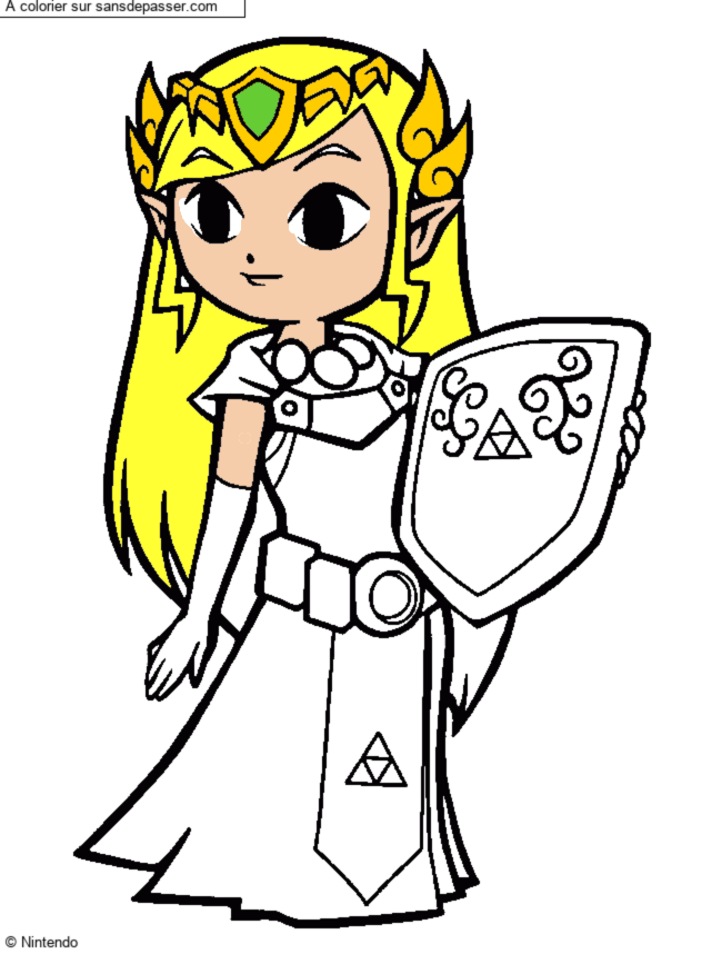 Coloriage Coloriage Princesse Zelda par Iris