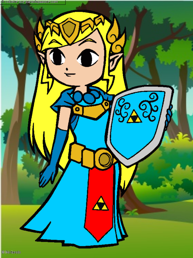 Coloriage Princesse Zelda par Iris