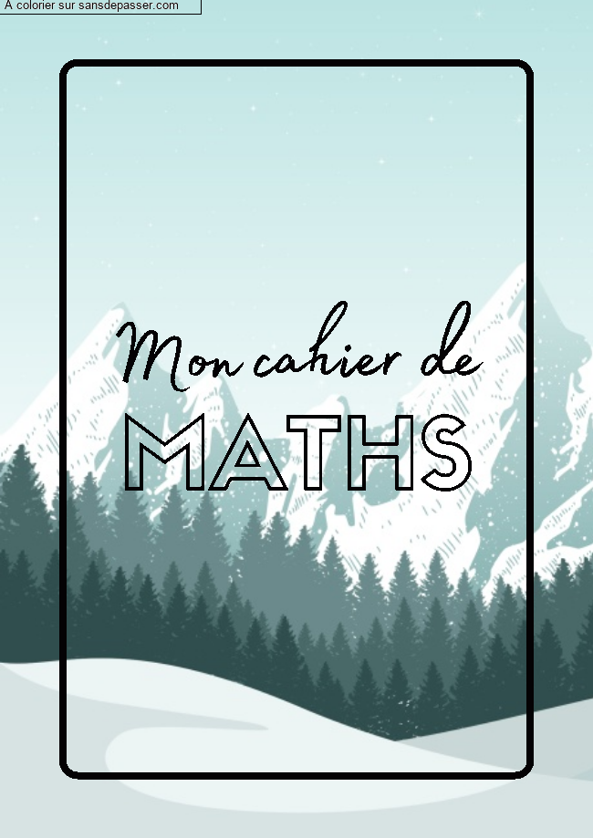 Page de Garde Cahier de Mathématiques par un invité