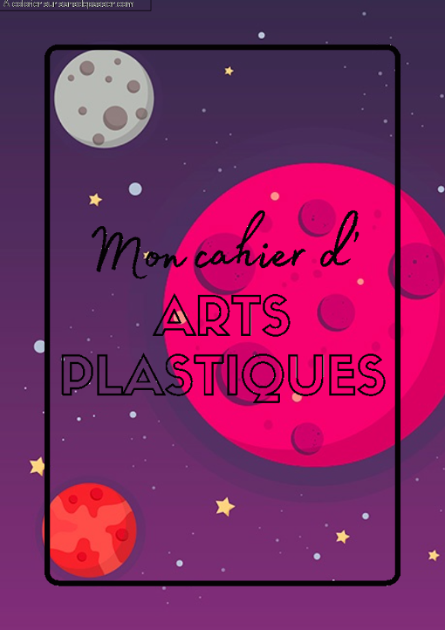 Coloriage Page de Garde Cahier d'Arts Plastiques