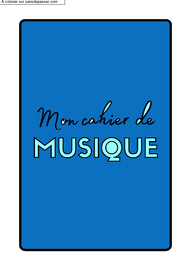 Couverture Page de Garde Cahier de Musique par un invité