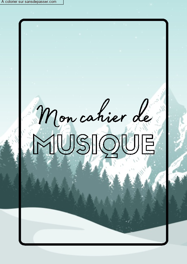 Couverture Page de Garde Cahier de Musique par un invité