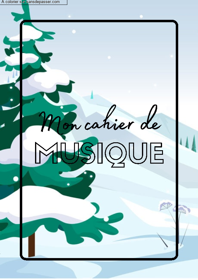 Couverture Page de Garde Cahier de Musique par un invité