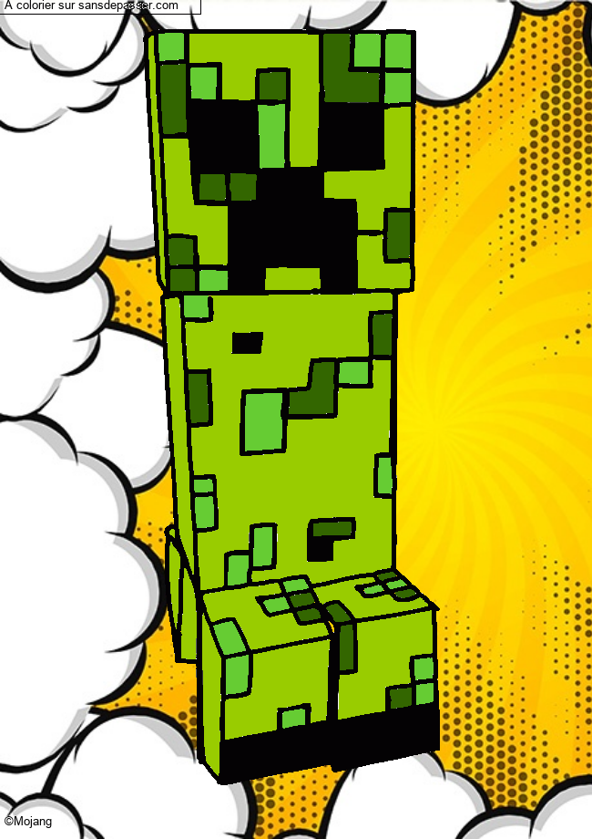 Coloriage Coloriage Creeper Minecraft par un invité