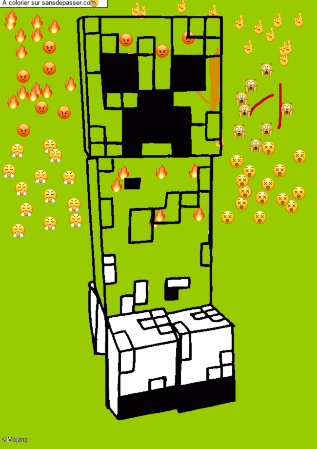 Coloriage Coloriage Creeper Minecraft par un invité