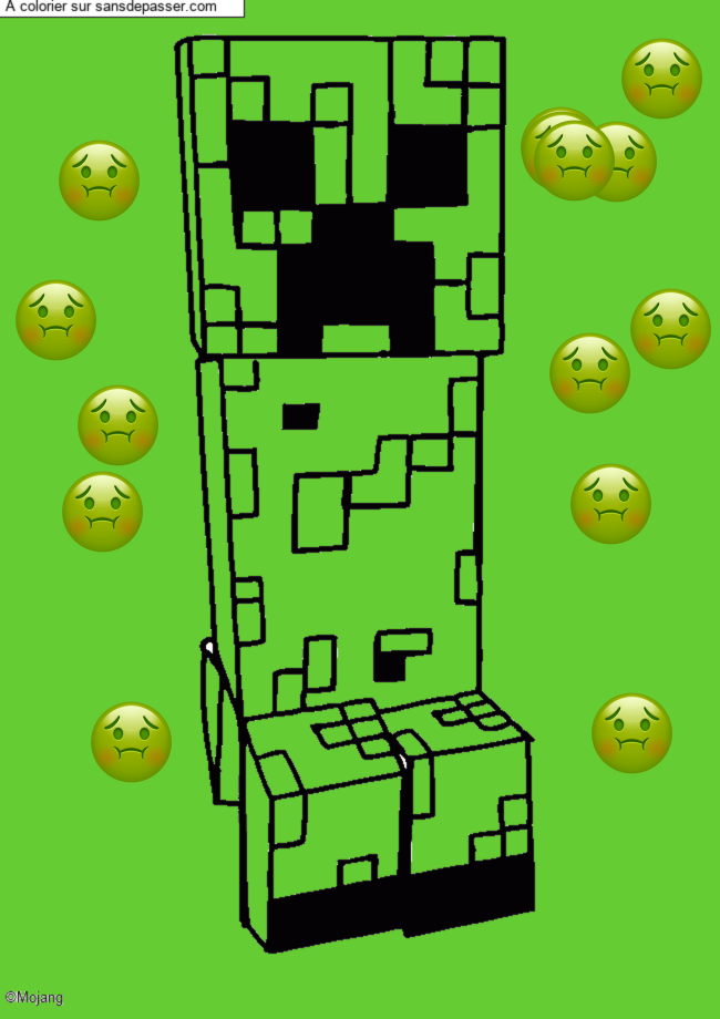 Coloriage Coloriage Creeper Minecraft par un invité