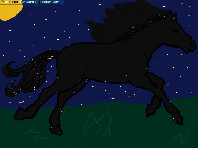 Coloriage Cheval au galop