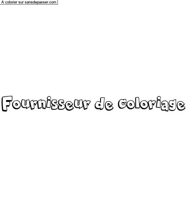 Coloriage prénom personnalisé par un invité