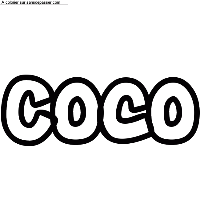 Coloriage personnalisé "Coco" par un invité