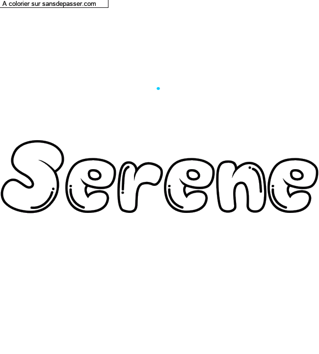 Coloriage prénom personnalisé "Serene" par un invité