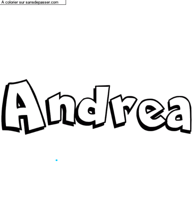 Coloriage prénom personnalisé "Andrea" par un invité