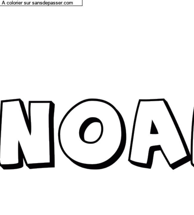 Coloriage prénom personnalisé "NOAH" par un invité