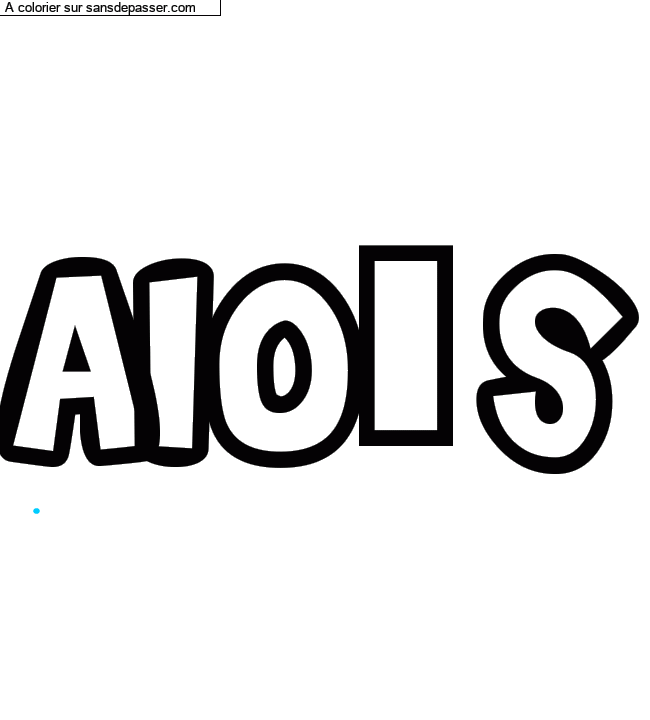 Coloriage prénom personnalisé "Aloïs" par un invité