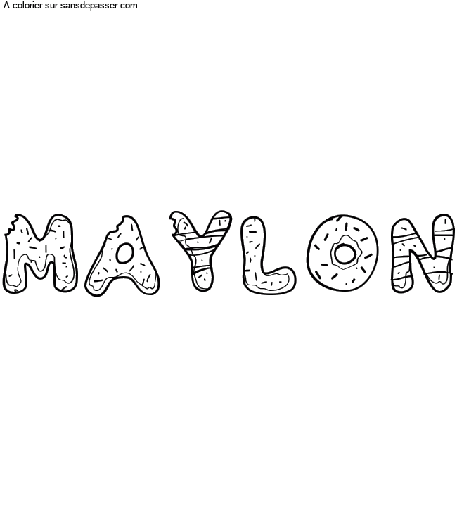 Coloriage personnalisé "MAYLON" par un invité