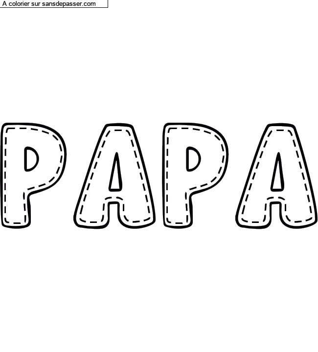 Coloriage personnalisé "PAPA" par ROSE67