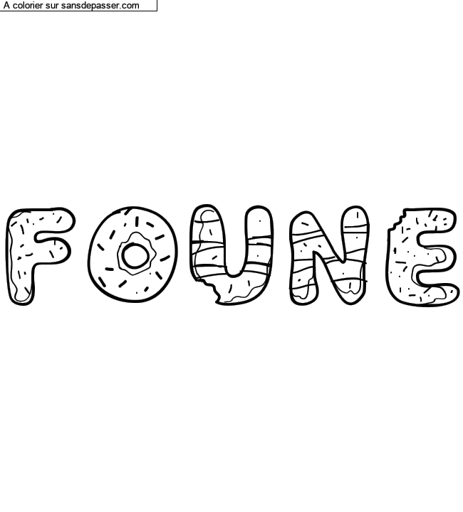 Coloriage prénom personnalisé "FOUNE" par un invité