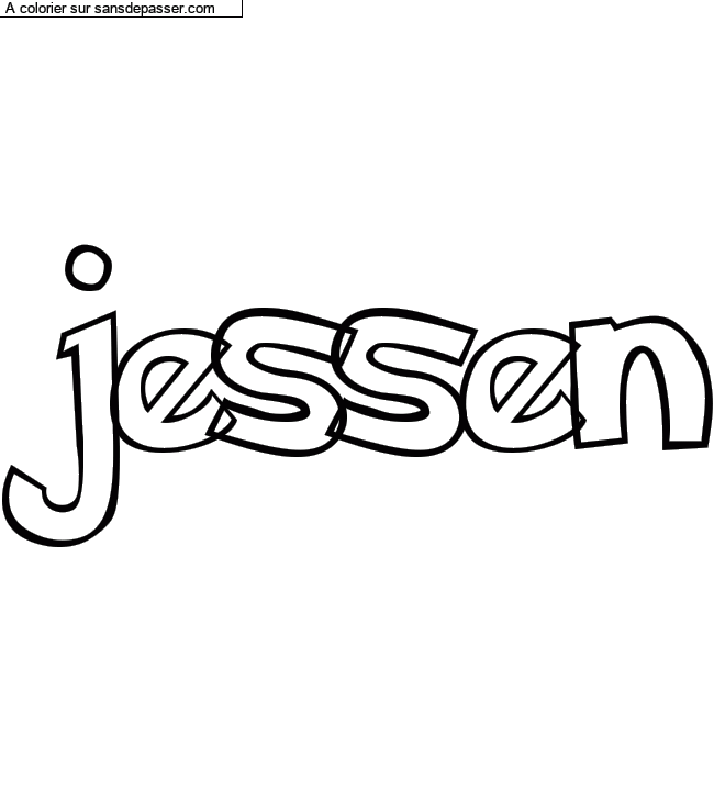 Coloriage personnalisé "jessen" par un invité