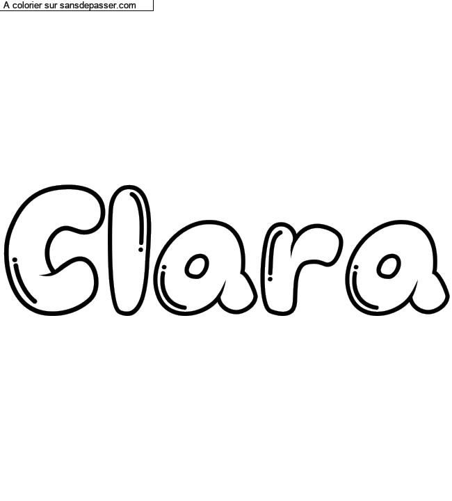 Coloriage personnalisé "Clara" par un invité