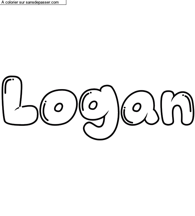 Coloriage prénom personnalisé "Logan" par un invité