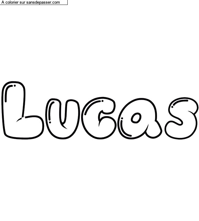 Coloriage personnalisé "Lucas" par un invité