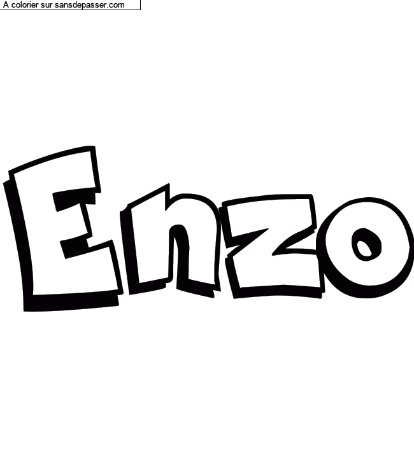 Coloriage personnalisé "Enzo" par un invité