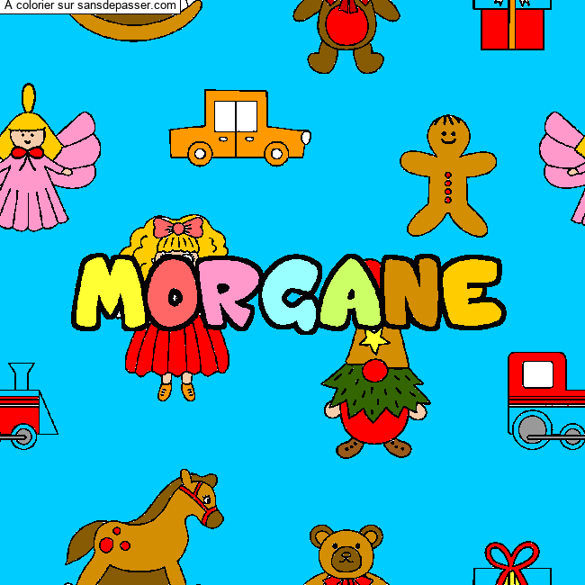 Coloriage MORGANE - d&eacute;cor Jouets