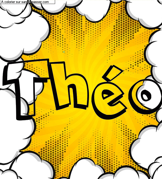 Coloriage prénom personnalisé "Théo" par un invité