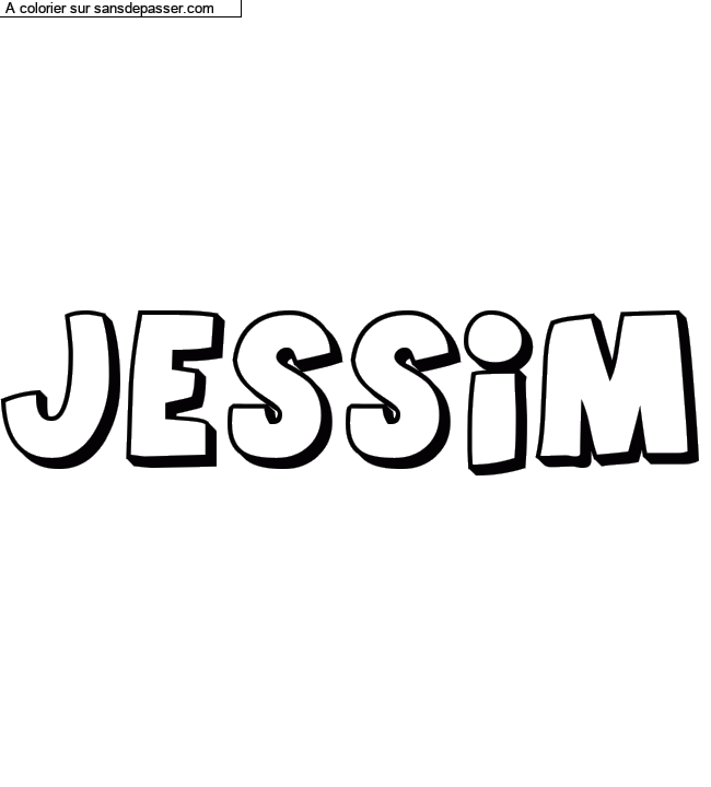 Coloriage prénom personnalisé "Jessim" par Emilieehirti