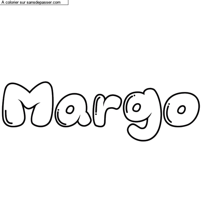 Coloriage prénom personnalisé "Margo" par un invité