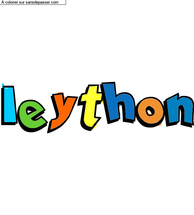 Coloriage prénom personnalisé "leython" par un invité