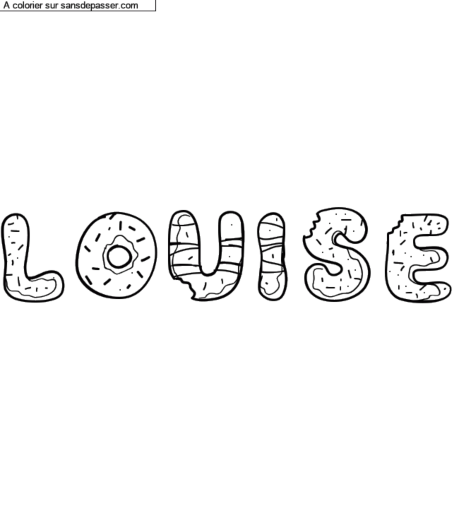 Coloriage prénom personnalisé "Louise" par un invité