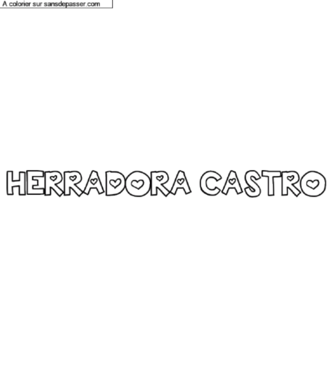 Coloriage prénom personnalisé "HERRADORA CASTRO" par un invité