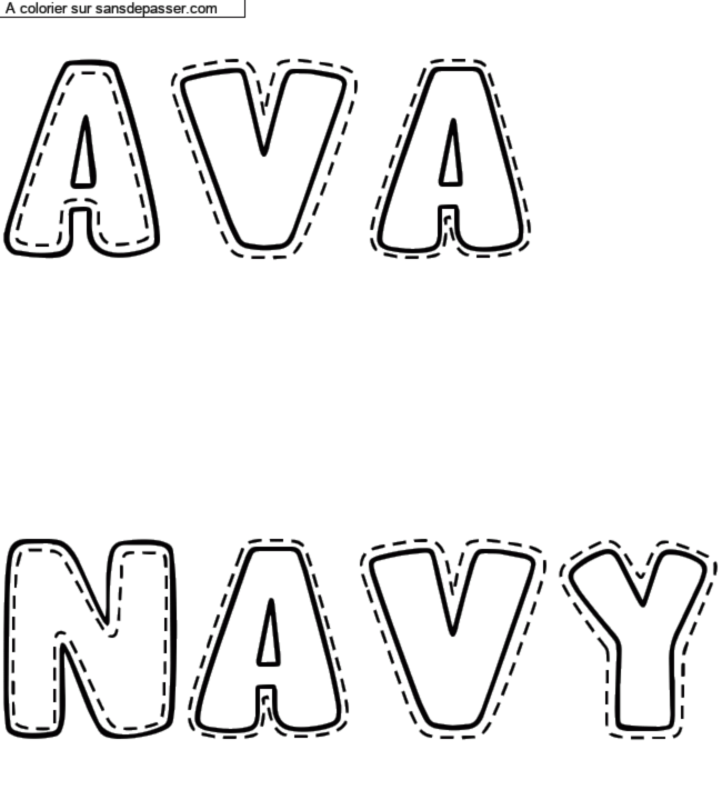 Coloriage prénom personnalisé "Ava

Navy" par diotmich