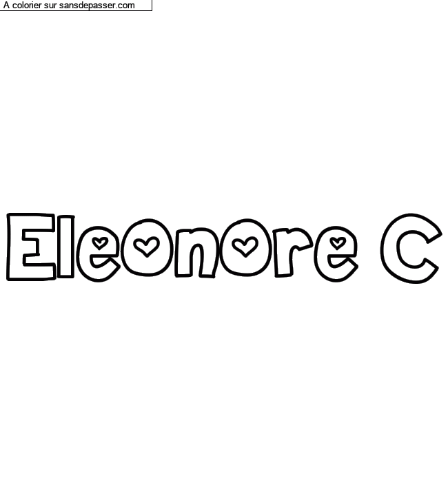 Coloriage prénom personnalisé "Eleonore C" par un invité