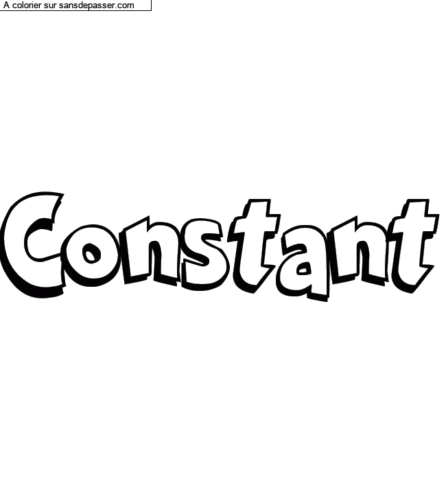 Coloriage prénom personnalisé "Constant" par un invité