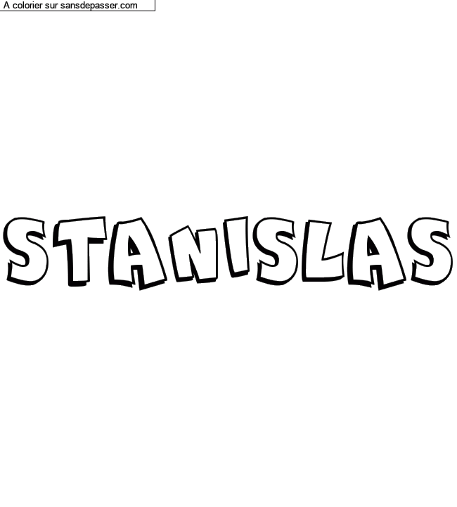 Coloriage prénom personnalisé "STANISLAS" par un invité